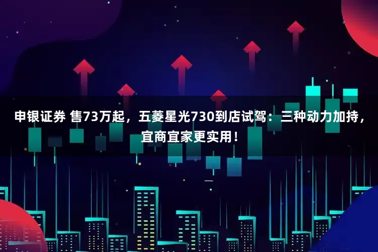 申银证券 售73万起，五菱星光730到店试驾：三种动力加持，宜商宜家更实用！