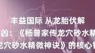 丰益国际 从龙胎伏解到脉形吉凶：《杨曾家传龙穴砂水精微神诀》的核心智慧